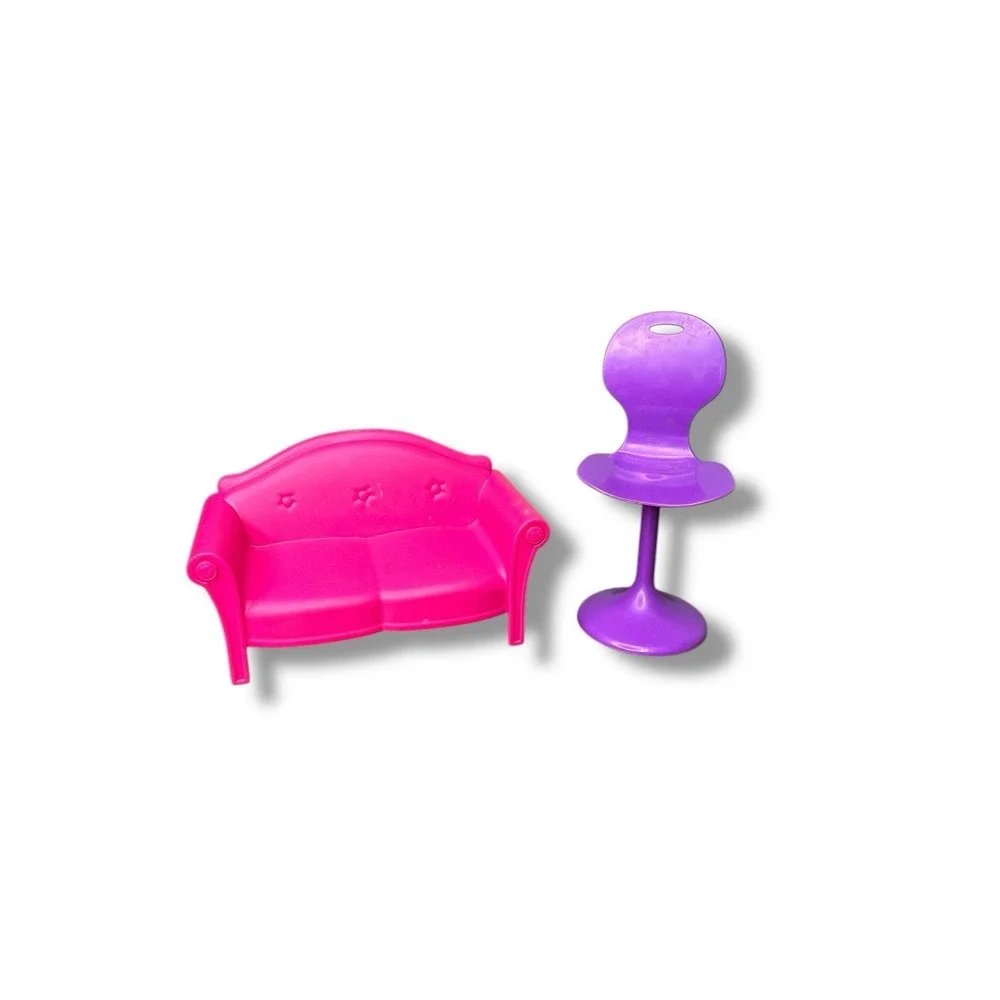 Barbie Mattel Loveseat And Chair Replacement Set Pink And Purple Dreamhouse